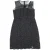 DVF Nisha jurk in zwart kant met mouwloze illusie-details