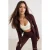 TRENDYOLMİLLA Dames Bruin Effen Getailleerd Sport Blazers