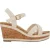 Dune London Dames Kelisa Raffia Flatform Wedge Sandalen (Wit)
