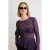 TRENDYOLMİLLA Dames Paars Effen Lang Peplum Blouses