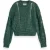 Scotch & Soda Distressed Cable Stitch Cropped Pullover Green Space Dye