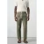 Mango Man slim casual broek met linnen groen