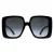 Gucci Vierkante Dames Zwart Grijs GG1314S