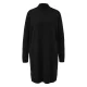 Dames tricot jurk met hoge kraag en ribdetails COMMA