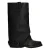 Sacha leren bikerboots met flap zwart