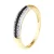 Alliance Diamonds zwarten en blanken 0.260 Cts Yellow Gold
