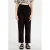 Cache Cache straight high waist casual broek met linnen zwart