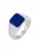 KUZZOI Ring  donkerblauw / zilver
