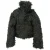 Balenciaga cropped gewatteerde jas van zwart imitatiebont