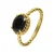 Lucardi Ring  goud / zwart