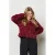 &Co Woman gebreide trui donkerrood