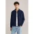 WE Fashion linnen overshirt donkerblauw
