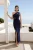 TRENDYOLMİLLA Dames Donkerblauw Effen Maxi Mouwloos Diploma-uitreiking / Gala Recht Avond & Gala Jurk