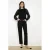 LOLALIZA high waist straight leg jeans black denim