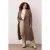 Trendyol Curve Dames Bruin Effen Lang Oversized Grote maten Jassen