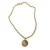 CC Round Pendant Chain Necklace  Ketting