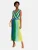 love & roses Gebreide jurk  blauw / citroengeel / groen / mintgroen