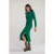 River Woods Green Long Belted Dress