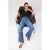 TRENDYOLMİLLA Dames Blauw Effen Recht Hoge taille Jeans