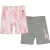 Reebok Meisjes Tie Dye Slim Fietsshort (Set van 2) (Zilveren Tie Dye)