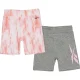 Reebok Meisjes Tie Dye Slim Fietsshort (Set van 2) (Zilveren Tie Dye)