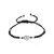 Luxenter Armband van 925 sterling zilver en glanzende zirkonia met rhodiumafwerking – Button