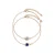 Geboortesteen armbanden – Roségoud, kristal en blauw