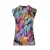 Fuchsia mouwloze imitatie wikkeltop met print van stretchstof