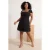 Trendyol Curve Dames Zwart Effen Kort / Mini Kort Feest Skater Grote maten Jurk