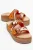 Bobby Beaded Straw Platform Slide Sandaal