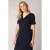 Base Level jersey wikkeljurk Yvie donkerblauw