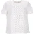Tory Burch T-shirt met oogjes aan de voorkant in wit katoen