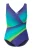 Ulla Popken Badpak  turquoise / indigo / groen / limoen