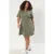 Trendyol Curve Dames Kaki Effen Kort / Mini Kort Casual Blousejurk Grote maten Jurk