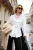 TRENDYOLMİLLA Dames Wit Effen Lang Regular fit Overhemden