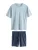 Next Pyjama kort  lichtblauw / donkerblauw