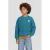 Me & My Monkey katoenen gebreide gestreepte trui – groen/blauw