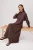 Trendyol Modest Dames Bruin Effen Maxi Lang Skater Modest Jurken