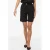 VILA high waist bermuda short met linnen zwart