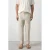 Mango Man regular fit casual broek met plooien, krijtstreep en linnen – lichtbruin