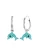 Lucardi Oorbellen ‘Statement’  turquoise / zilver