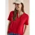 Cecil Dames Shirt met korte mouwen en gespleten hals in Rood