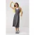 TRENDYOLMİLLA Dames Grijs Colorblock Midi Mouwloos Casual A-lijn Jurken
