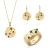 Orphelia ‘Babette’ Dames 925 Sterling Zilveren Set: Halsketting + Oorbellen + Ring – Gouden SET-7504/G