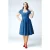 Topvintage exclusive ~ Marlin swing jurk in blauw