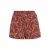 VILA regular fit casual gebloemde short met borduursels – roodbruin