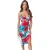 AX Paris Midi-jurk van polyester met tie-dye-print voor dames (Veelkleurig)