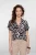 Geisha Top Bi-color 63295-70 T-shirt Korte Mouw 999 Black/sand