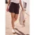 Street One Studio Dames Shorts met Mid Waist-taille en Loose Fit-pasvorm in Paars