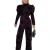 AX Paris Dames/Dames Abstract Polyester wijde pijpen jumpsuit met pofmouwen (Wijn)